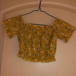 Yellow crop top
